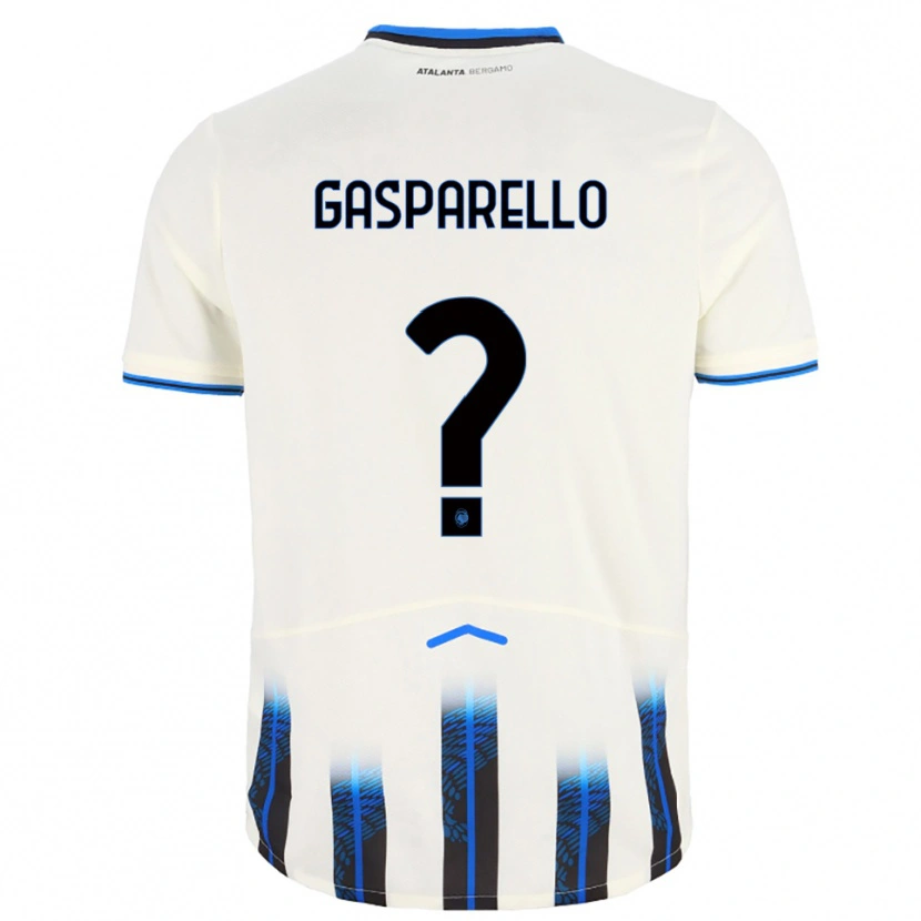 Danxen Kvinnor Francesco Gasparello #0 Vit Blå Bortatröja Matchtröjor 2025/26 Tröjor T-Tröja