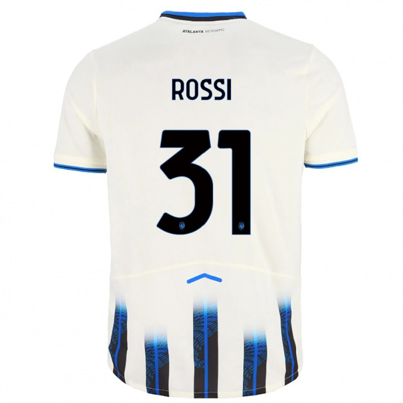 Danxen Kvinnor Francesco Rossi #31 Vit Blå Bortatröja Matchtröjor 2025/26 Tröjor T-Tröja