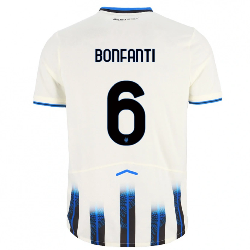 Danxen Kvinnor Giovanni Bonfanti #6 Vit Blå Bortatröja Matchtröjor 2025/26 Tröjor T-Tröja