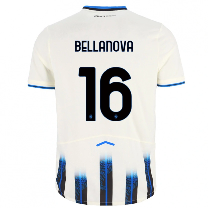 Danxen Kvinnor Raoul Bellanova #16 Vit Blå Bortatröja Matchtröjor 2025/26 Tröjor T-Tröja