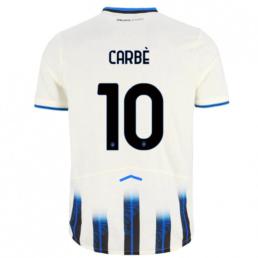 Danxen Kvinnor Alessio Carbè #10 Vit Blå Bortatröja Matchtröjor 2025/26 Tröjor T-Tröja