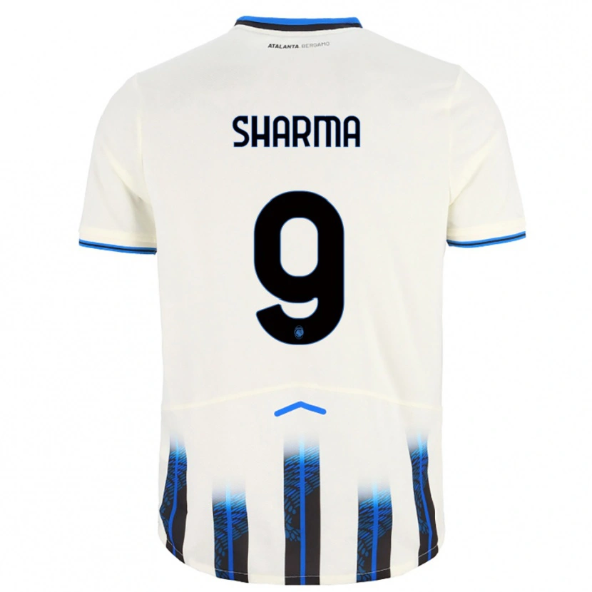 Danxen Kvinnor Rahul Sharma #9 Vit Blå Bortatröja Matchtröjor 2025/26 Tröjor T-Tröja