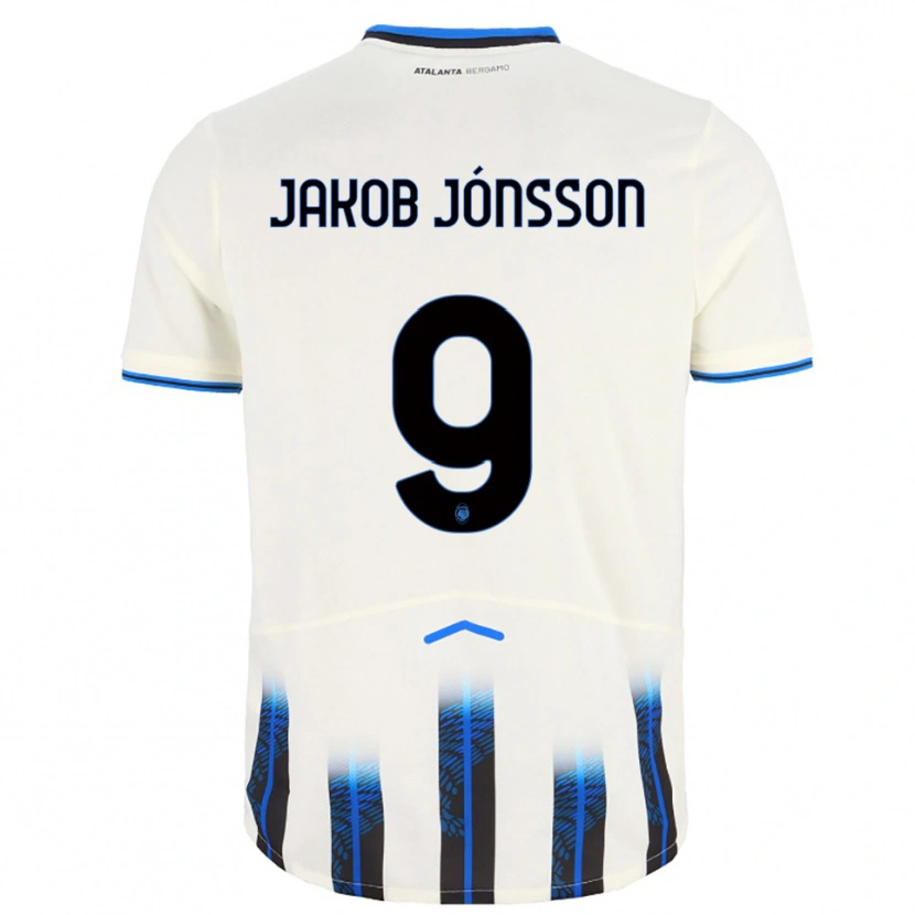 Danxen Kvinnor Birkir Jakob Jónsson #9 Vit Blå Bortatröja Matchtröjor 2025/26 Tröjor T-Tröja