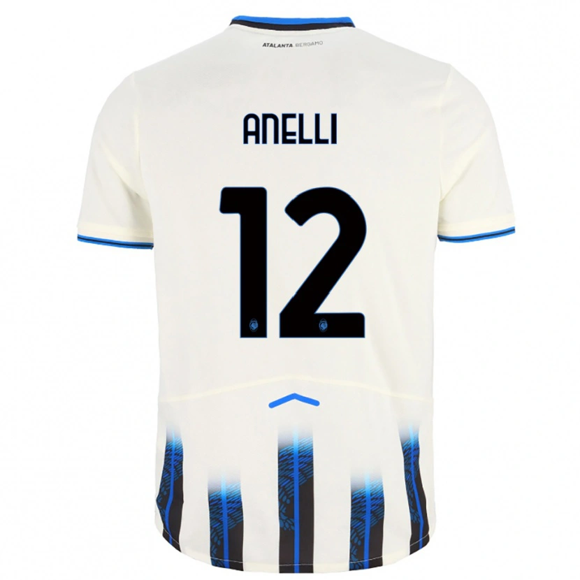 Danxen Kvinnor Alessandro Anelli #12 Vit Blå Bortatröja Matchtröjor 2025/26 Tröjor T-Tröja