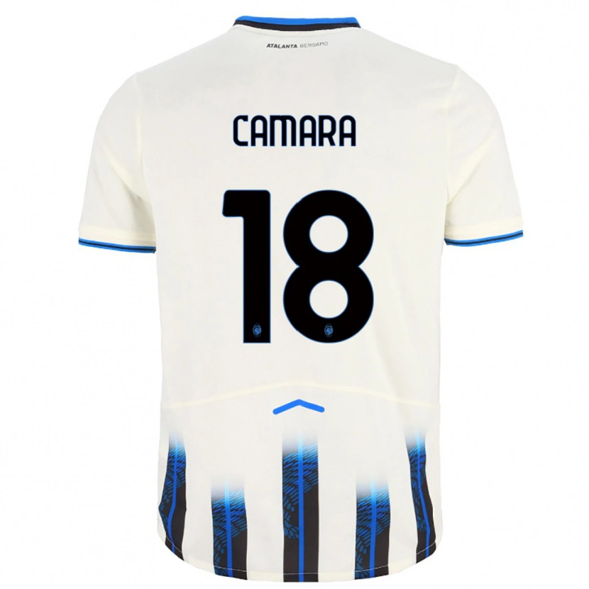 Danxen Kvinnor Ibrahima Camara #18 Vit Blå Bortatröja Matchtröjor 2025/26 Tröjor T-Tröja