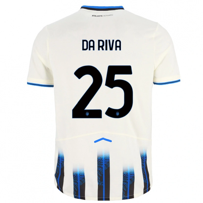 Danxen Kvinnor Jacopo Da Riva #25 Vit Blå Bortatröja Matchtröjor 2025/26 Tröjor T-Tröja