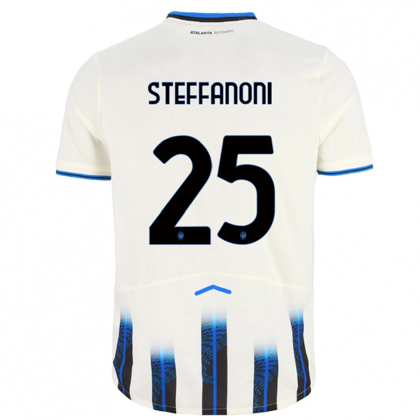 Danxen Kvinnor Federico Steffanoni #25 Vit Blå Bortatröja Matchtröjor 2025/26 Tröjor T-Tröja