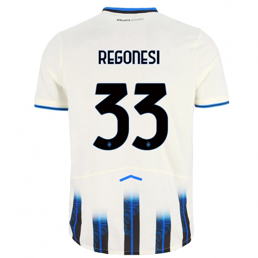 Danxen Kvinnor Iacopo Regonesi #33 Vit Blå Bortatröja Matchtröjor 2025/26 Tröjor T-Tröja
