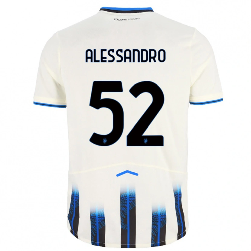 Danxen Kvinnor Alessandro Rinaldi #52 Vit Blå Bortatröja Matchtröjor 2025/26 Tröjor T-Tröja