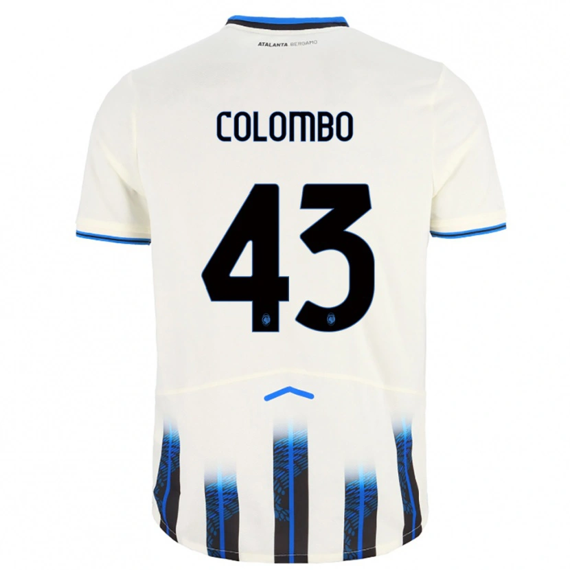 Danxen Kvinnor Matteo Colombo #43 Vit Blå Bortatröja Matchtröjor 2025/26 Tröjor T-Tröja