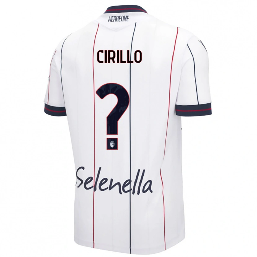 Danxen Kvinnor Pasquale Cirillo #0 Vit Kungsblå Bortatröja Matchtröjor 2025/26 Tröjor T-Tröja