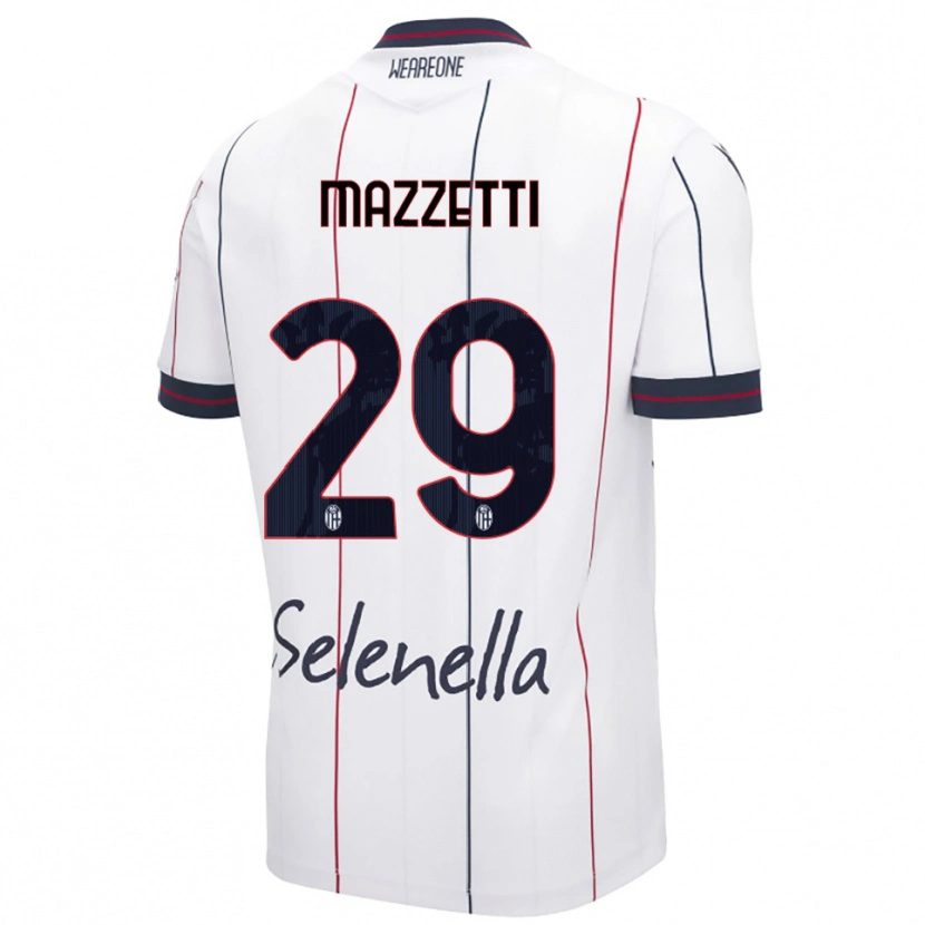 Danxen Kvinnor Gabriele Mazzetti #29 Vit Kungsblå Bortatröja Matchtröjor 2025/26 Tröjor T-Tröja