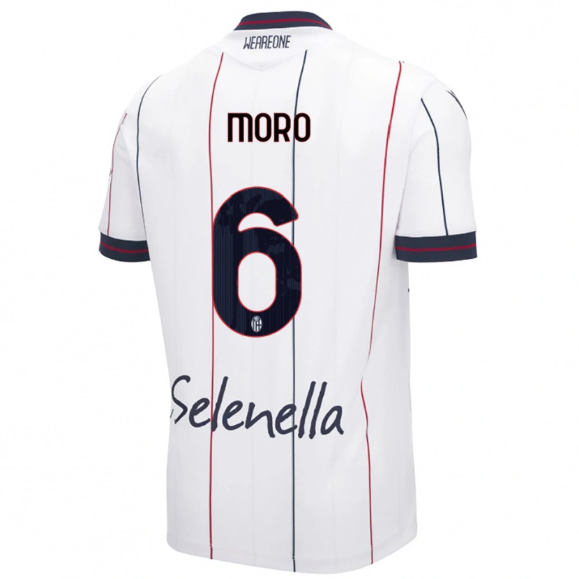 Danxen Kvinnor Nikola Moro #6 Vit Kungsblå Bortatröja Matchtröjor 2025/26 Tröjor T-Tröja