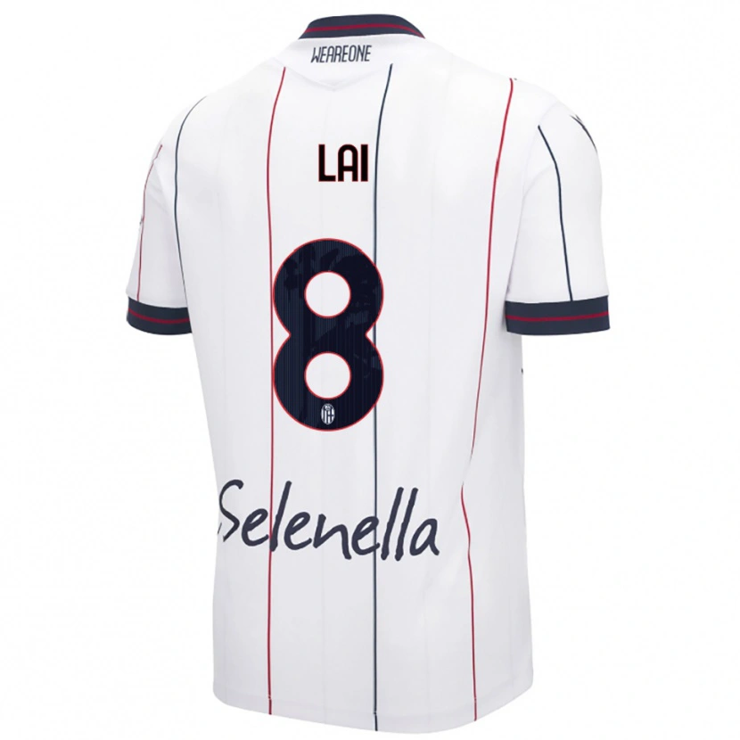 Danxen Kvinnor Luca Lai #8 Vit Kungsblå Bortatröja Matchtröjor 2025/26 Tröjor T-Tröja