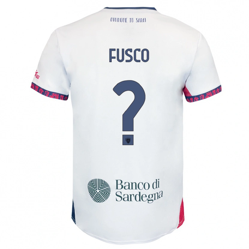 Danxen Kvinnor Antonio Fusco #0 Vit Marinblå Röd Bortatröja Matchtröjor 2025/26 Tröjor T-Tröja