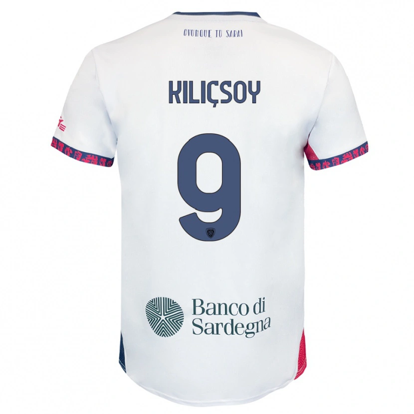 Danxen Kvinnor Semih Kılıçsoy #9 Vit Marinblå Röd Bortatröja Matchtröjor 2025/26 Tröjor T-Tröja