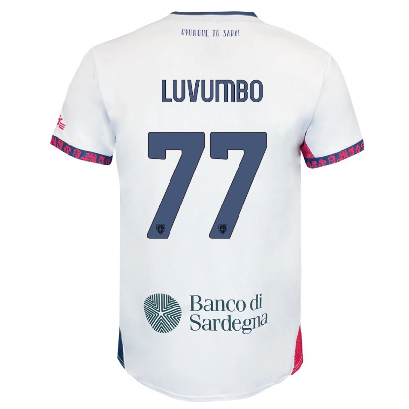 Danxen Kvinnor Zito Luvumbo #77 Vit Marinblå Röd Bortatröja Matchtröjor 2025/26 Tröjor T-Tröja