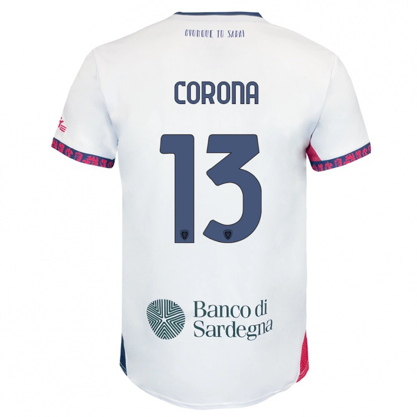 Danxen Kvinnor Claudio Corona #13 Vit Marinblå Röd Bortatröja Matchtröjor 2025/26 Tröjor T-Tröja