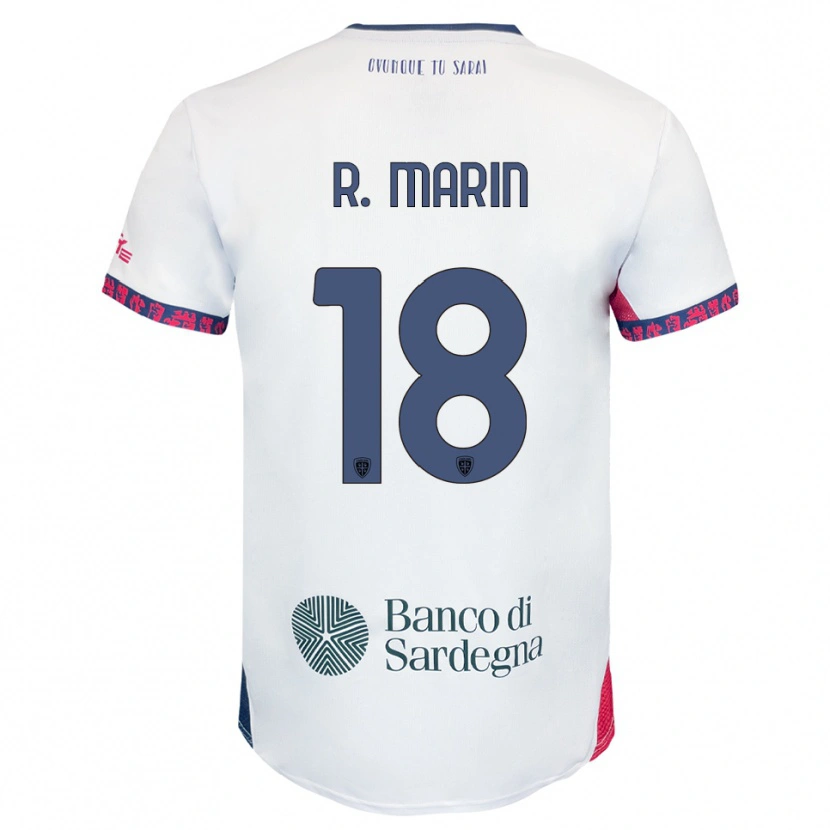 Danxen Kvinnor Răzvan Marin #18 Vit Marinblå Röd Bortatröja Matchtröjor 2025/26 Tröjor T-Tröja