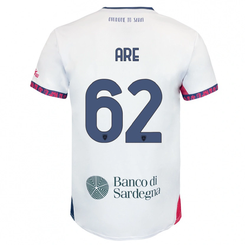 Danxen Kvinnor Emmanuele Are #62 Vit Marinblå Röd Bortatröja Matchtröjor 2025/26 Tröjor T-Tröja
