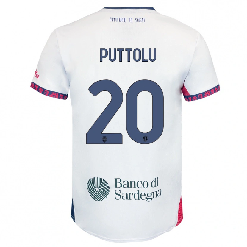 Danxen Kvinnor Diego Puttolu #20 Vit Marinblå Röd Bortatröja Matchtröjor 2025/26 Tröjor T-Tröja