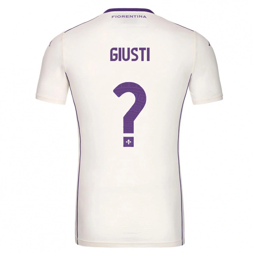 Danxen Kvinnor Edoardo Giusti #0 Vit Lila Röd Bortatröja Matchtröjor 2025/26 Tröjor T-Tröja
