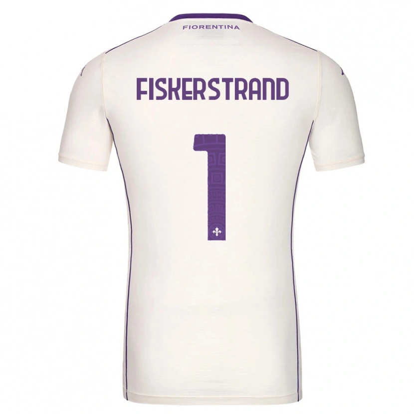 Danxen Kvinnor Cecilie Fiskerstrand #1 Vit Lila Röd Bortatröja Matchtröjor 2025/26 Tröjor T-Tröja