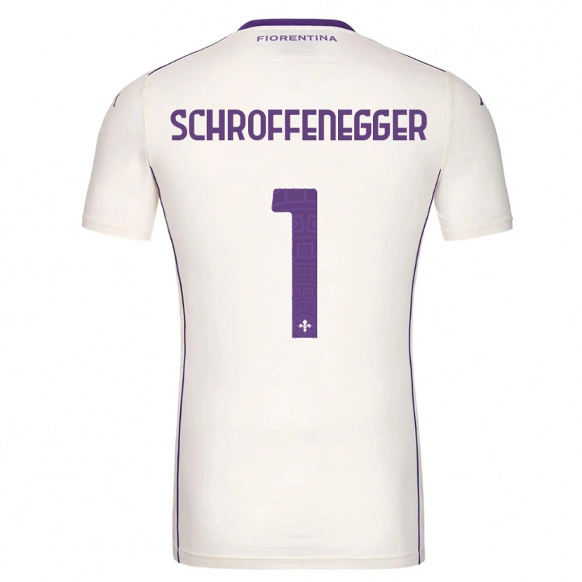 Danxen Kvinnor Katja Schroffenegger #1 Vit Lila Röd Bortatröja Matchtröjor 2025/26 Tröjor T-Tröja