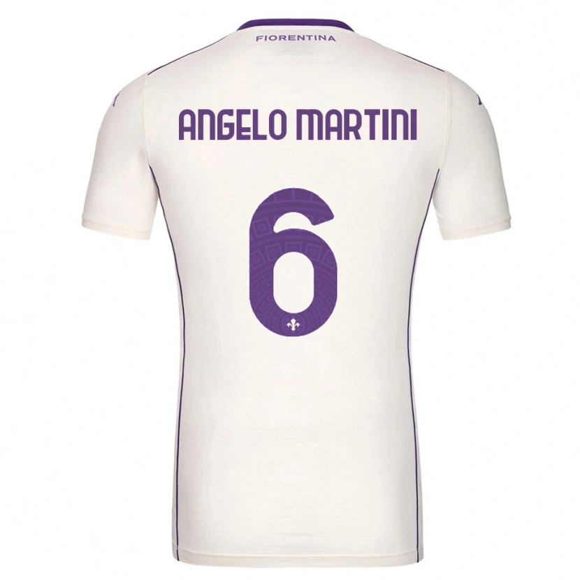 Danxen Kvinnor Angelo Martini #6 Vit Lila Röd Bortatröja Matchtröjor 2025/26 Tröjor T-Tröja