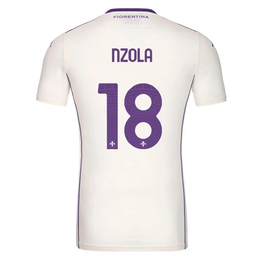 Danxen Kvinnor M'bala Nzola #18 Vit Lila Röd Bortatröja Matchtröjor 2025/26 Tröjor T-Tröja