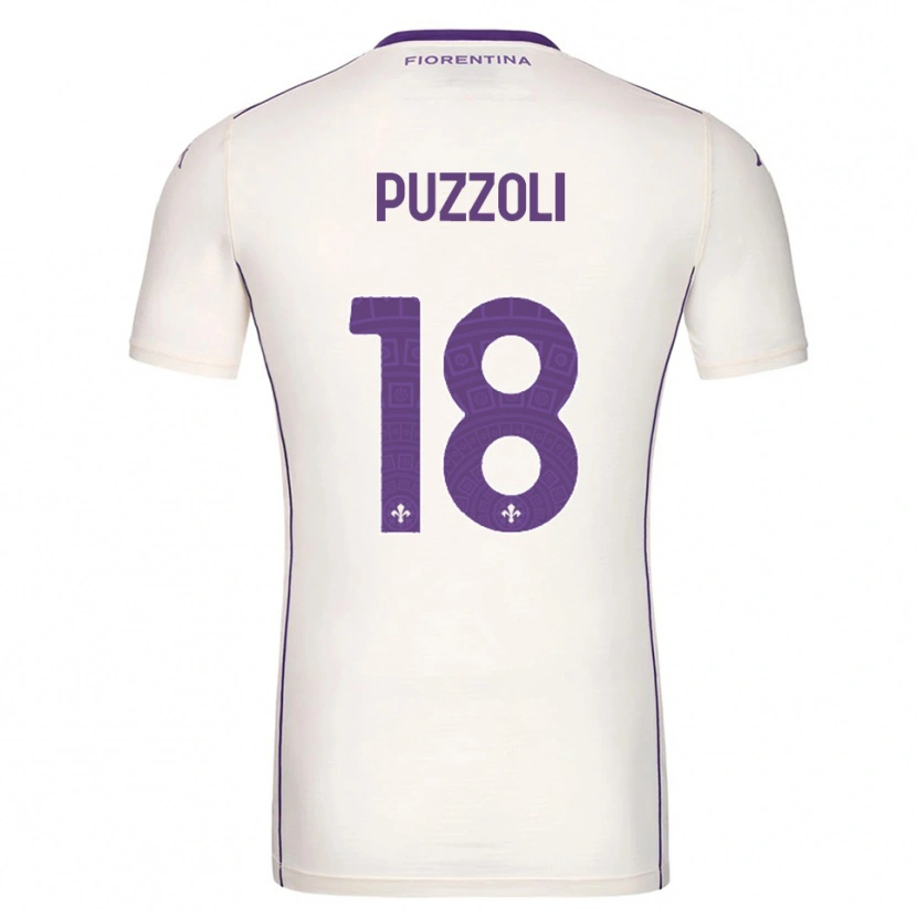 Danxen Kvinnor Giorgio Puzzoli #18 Vit Lila Röd Bortatröja Matchtröjor 2025/26 Tröjor T-Tröja