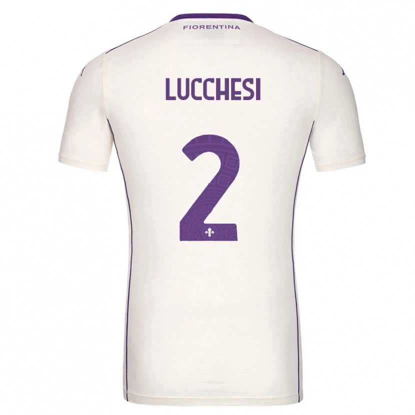 Danxen Kvinnor Andrea Lucchesi #2 Vit Lila Röd Bortatröja Matchtröjor 2025/26 Tröjor T-Tröja