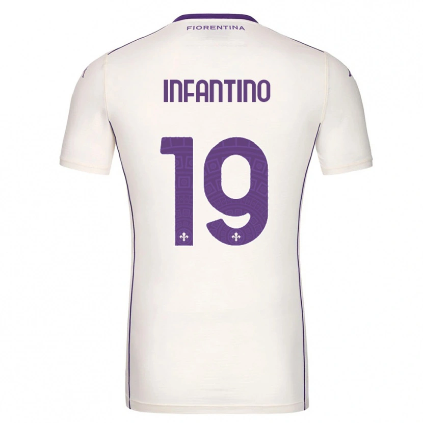 Danxen Kvinnor Gino Infantino #19 Vit Lila Röd Bortatröja Matchtröjor 2025/26 Tröjor T-Tröja