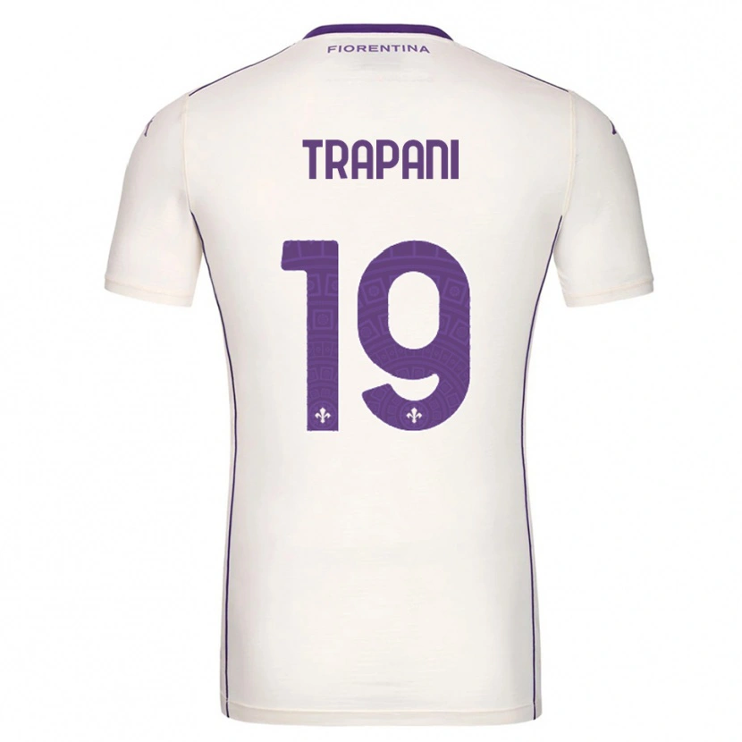 Danxen Kvinnor Niccolò Trapani #19 Vit Lila Röd Bortatröja Matchtröjor 2025/26 Tröjor T-Tröja