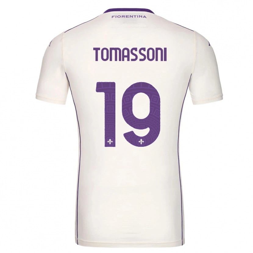 Danxen Kvinnor Emma Tomassoni #19 Vit Lila Röd Bortatröja Matchtröjor 2025/26 Tröjor T-Tröja