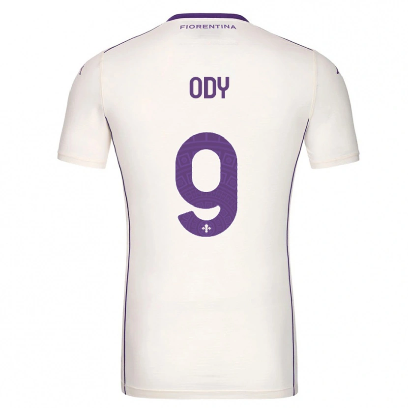 Danxen Kvinnor Edwin Ody #9 Vit Lila Röd Bortatröja Matchtröjor 2025/26 Tröjor T-Tröja