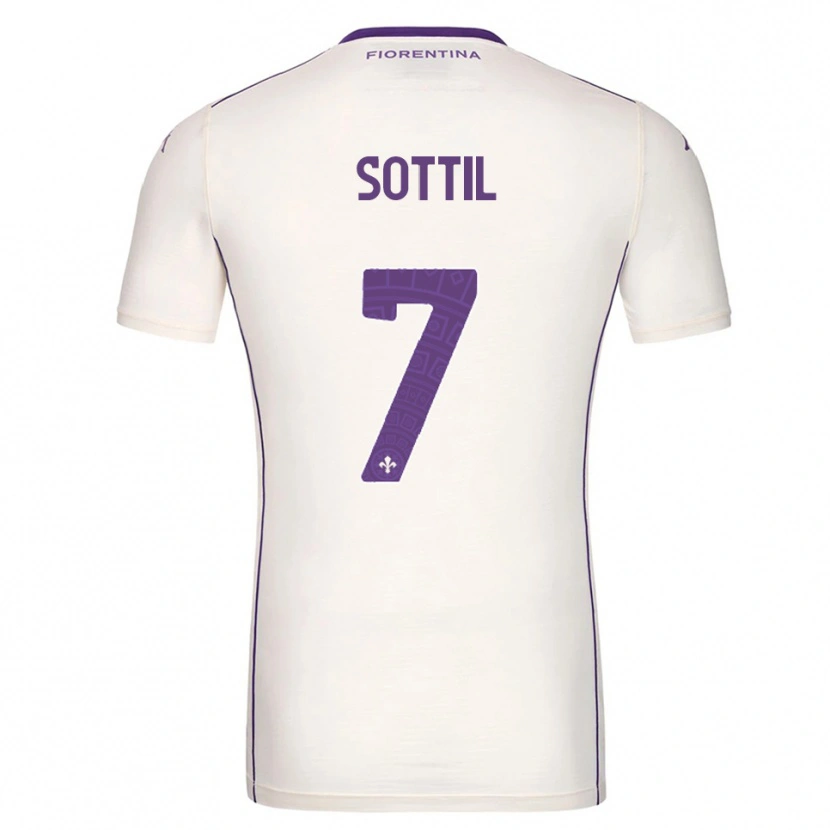 Danxen Kvinnor Riccardo Sottil #7 Vit Lila Röd Bortatröja Matchtröjor 2025/26 Tröjor T-Tröja