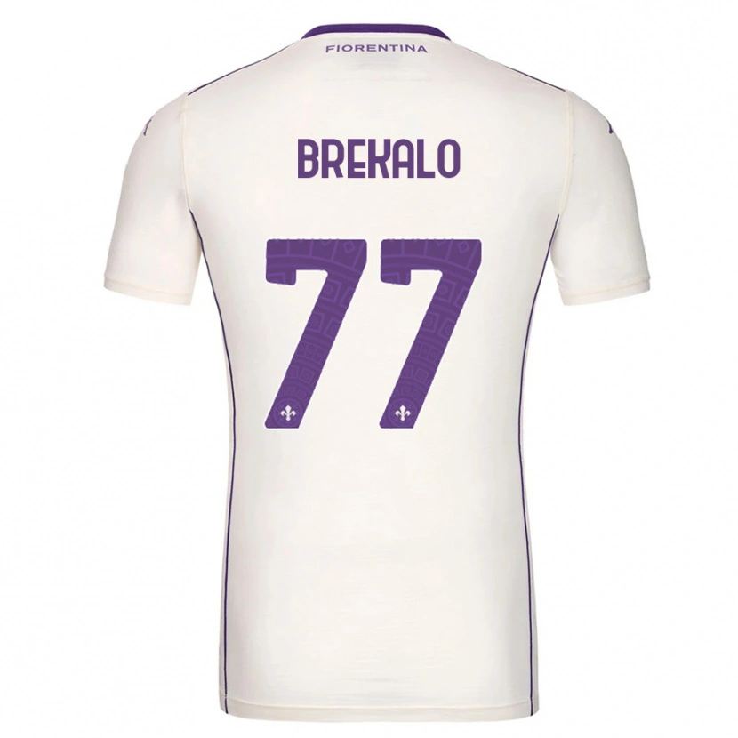 Danxen Kvinnor Josip Brekalo #77 Vit Lila Röd Bortatröja Matchtröjor 2025/26 Tröjor T-Tröja