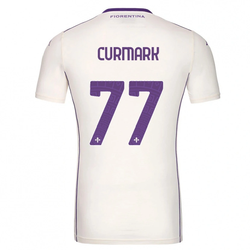 Danxen Kvinnor Filippa Curmark #77 Vit Lila Röd Bortatröja Matchtröjor 2025/26 Tröjor T-Tröja