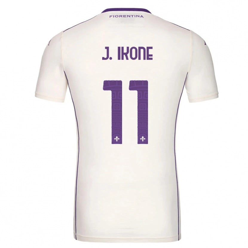 Danxen Kvinnor Jonathan Ikoné #11 Vit Lila Röd Bortatröja Matchtröjor 2025/26 Tröjor T-Tröja