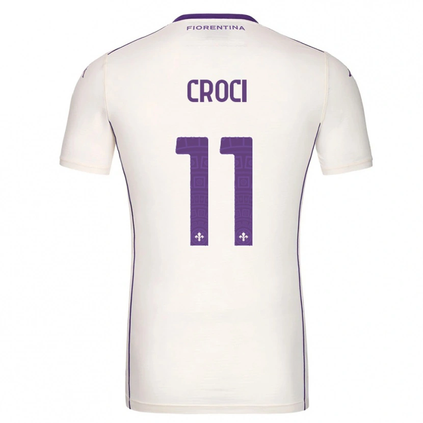 Danxen Kvinnor Federico Croci #11 Vit Lila Röd Bortatröja Matchtröjor 2025/26 Tröjor T-Tröja