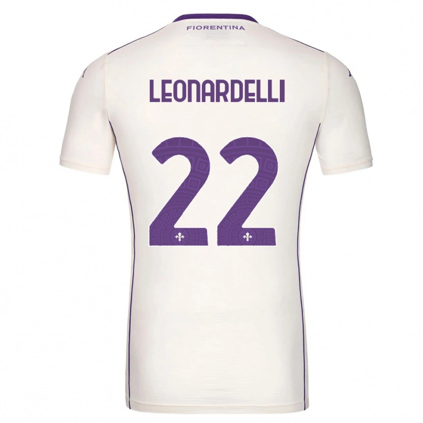 Danxen Kvinnor Pietro Leonardelli #22 Vit Lila Röd Bortatröja Matchtröjor 2025/26 Tröjor T-Tröja