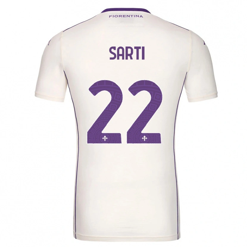 Danxen Kvinnor Alessia Sarti #22 Vit Lila Röd Bortatröja Matchtröjor 2025/26 Tröjor T-Tröja