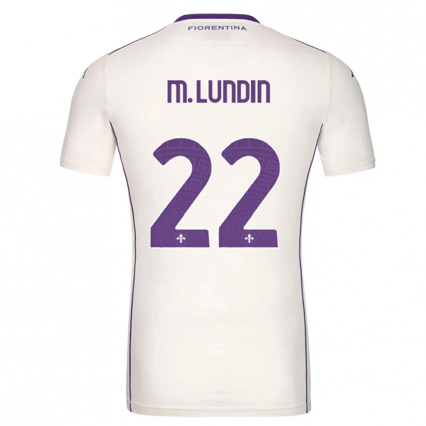 Danxen Kvinnor Karin Maria Lundin #22 Vit Lila Röd Bortatröja Matchtröjor 2025/26 Tröjor T-Tröja