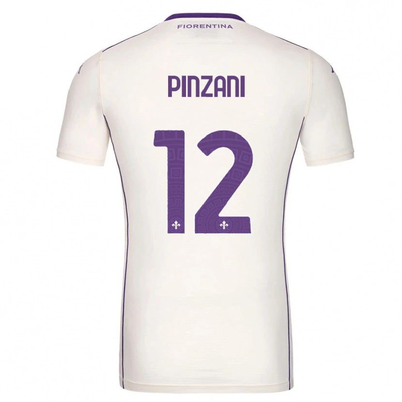 Danxen Kvinnor Lorenzo Pinzani #12 Vit Lila Röd Bortatröja Matchtröjor 2025/26 Tröjor T-Tröja