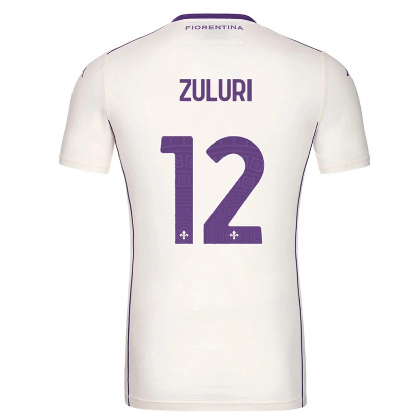 Danxen Kvinnor Athena Zuluri #12 Vit Lila Röd Bortatröja Matchtröjor 2025/26 Tröjor T-Tröja