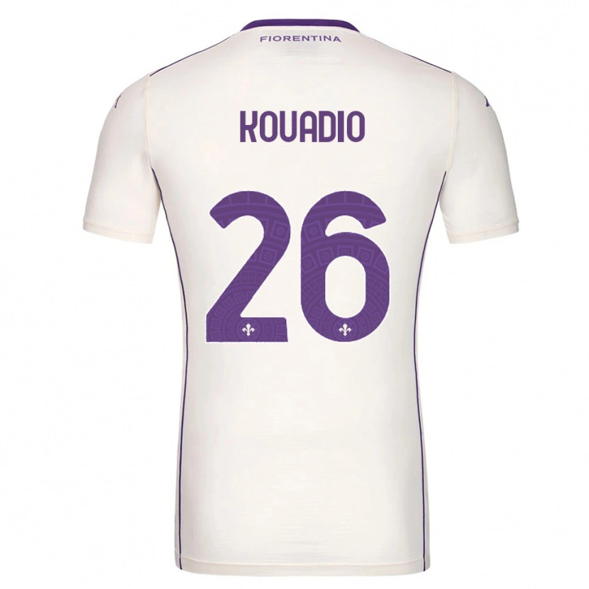 Danxen Kvinnor Eddy Kouadio #26 Vit Lila Röd Bortatröja Matchtröjor 2025/26 Tröjor T-Tröja