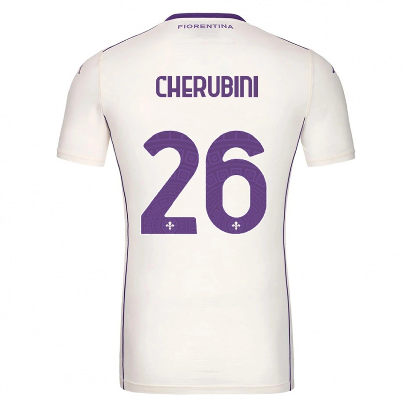 Danxen Kvinnor Maya Cherubini #26 Vit Lila Röd Bortatröja Matchtröjor 2025/26 Tröjor T-Tröja