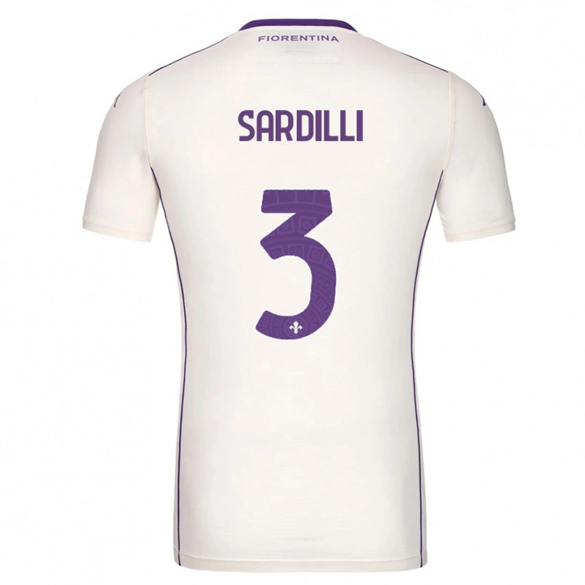 Danxen Kvinnor Davide Sardilli #3 Vit Lila Röd Bortatröja Matchtröjor 2025/26 Tröjor T-Tröja