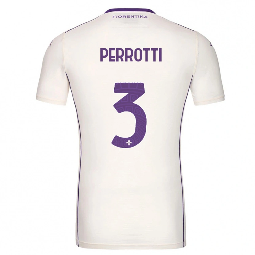 Danxen Kvinnor Alessandro Perrotti #3 Vit Lila Röd Bortatröja Matchtröjor 2025/26 Tröjor T-Tröja